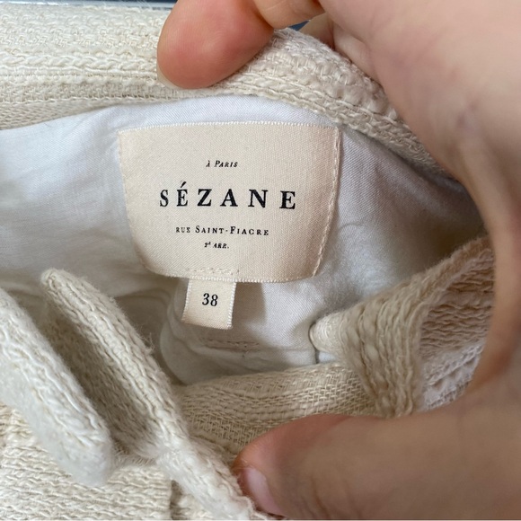 Sezane Thaia Skirt Ecru Paper Bag Style FR 38 US 6 - Picture 5 of 12